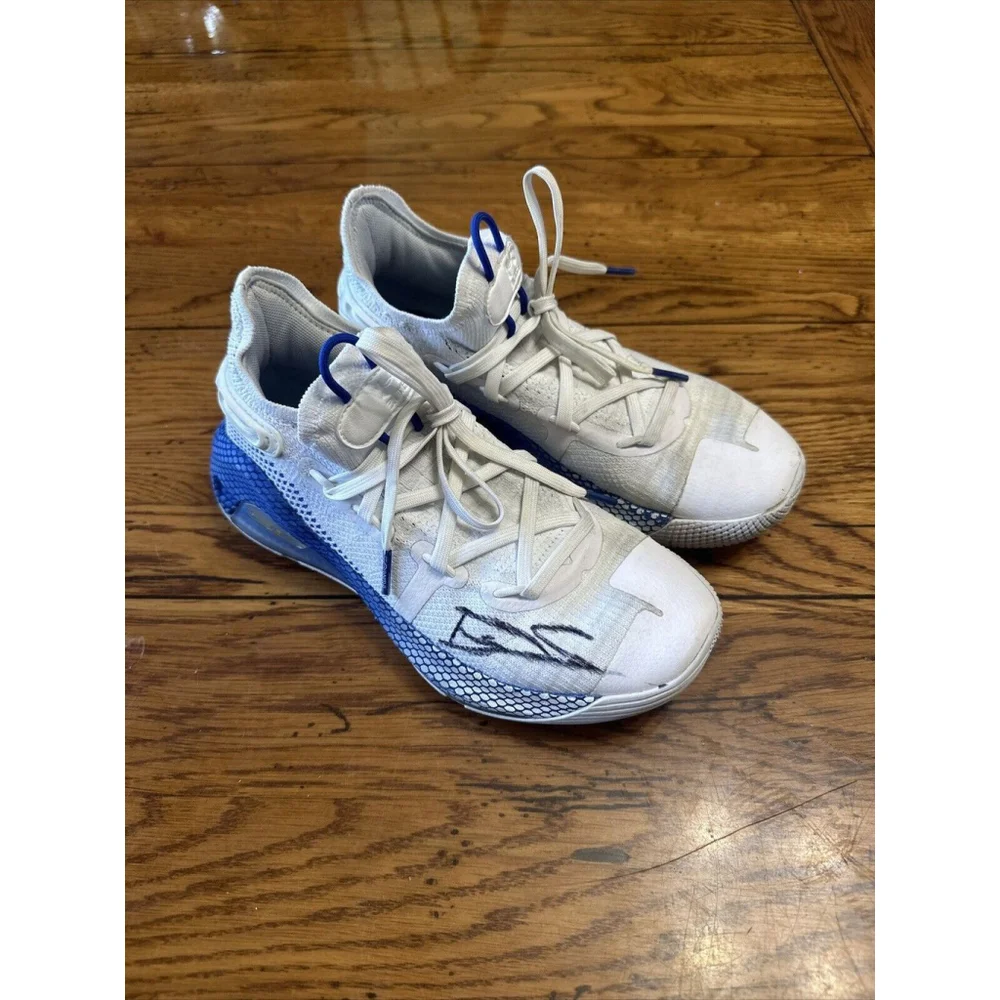 Under Armour Curry 6 GS 'Dub Nation' White Basketball Shoes 3020415-103 4.5Y